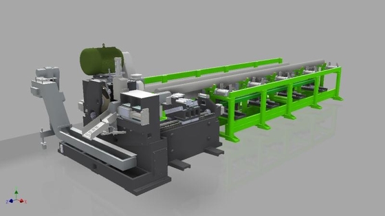 آلة المنشار الدائري الأوتوماتيكية 7.5kw 150r / Min مع شريط التغذية