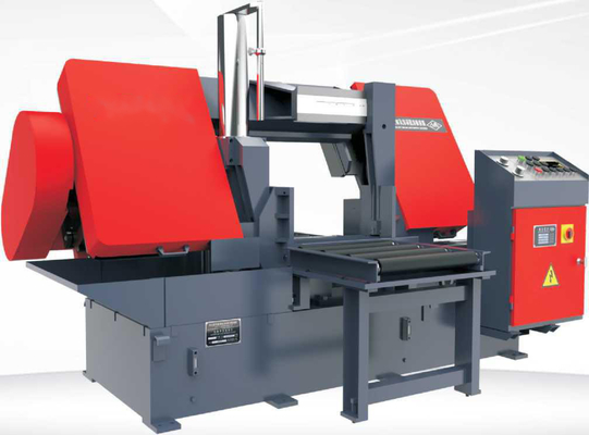 G4250 5.5kw آلة المنشار الشريطي الأفقي CNC ذات العمود المزدوج